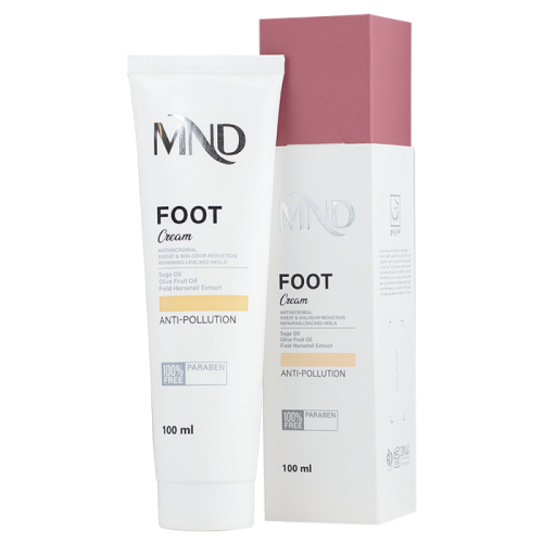 کرم ترک پاشنه و کف پا ام ان دی با بهره گیری از روغنها و ترکیبات گیاهی، ضد میکروب، کاهنده تعریق و بوی بد پا و ترمیم ترک پاشنه پا بوده و خاصیت محافظت در برابر آلودگی داشته تا از پوست پا به خوبی محافظت کند.